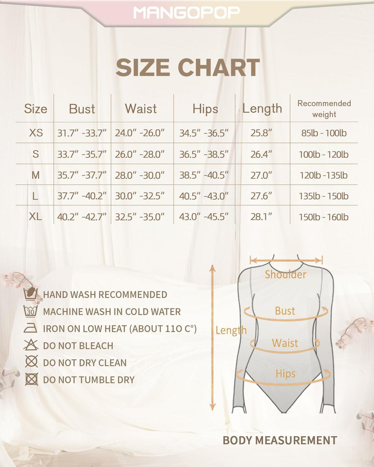 MANGOPOP Ribbed Long Sleeve Bodysuit Tummy Control Thong Seamless