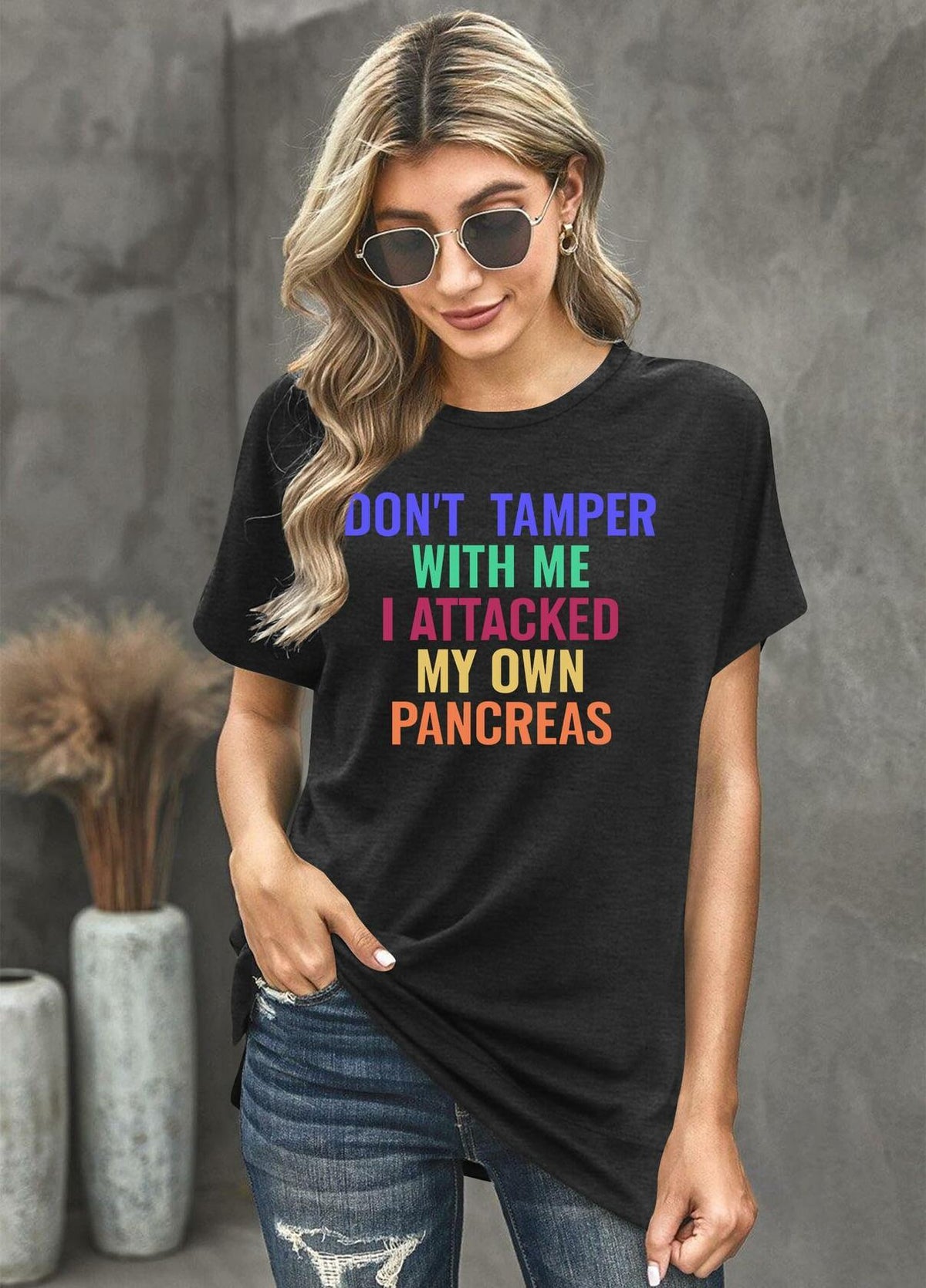 Pancreatic Cancer Awareness Shirt Women Grey Size M