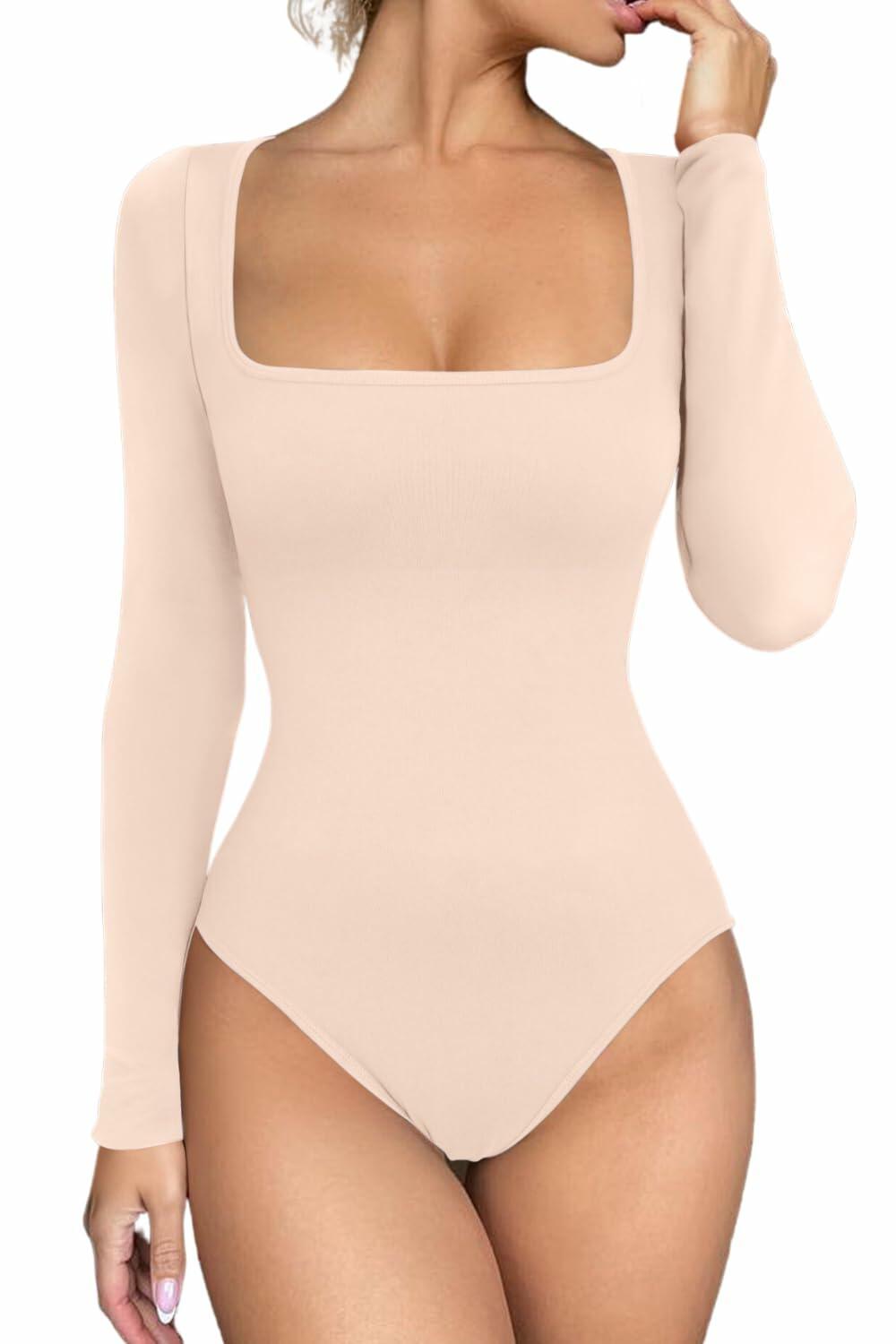 Meyeeka Racerback Sleeveless Bodysuit Tank Top Carob Brown Size S