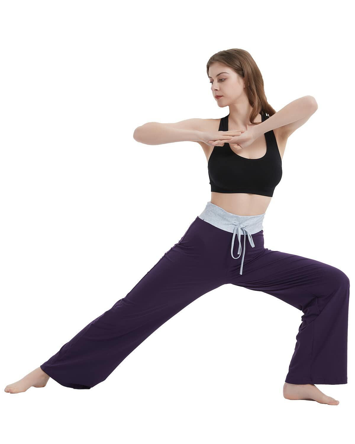 NEWCOSPLAY Women's Comfy Pajama Pants Casual Drawstring Wide Leg Size M