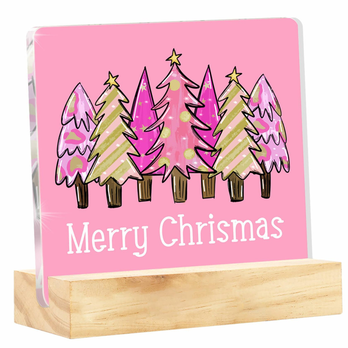 Christmas Vacation Movie Sign 4x4 Clear Acrylic Desk Decor Holiday Xmas
