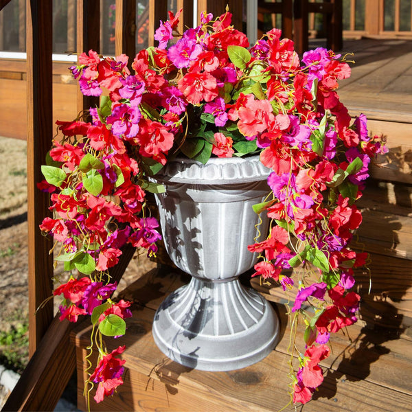 Ivydale Artificial Hibiscus Hanging Flowers UV Resistant Outdoor 2pcs Fuchsia