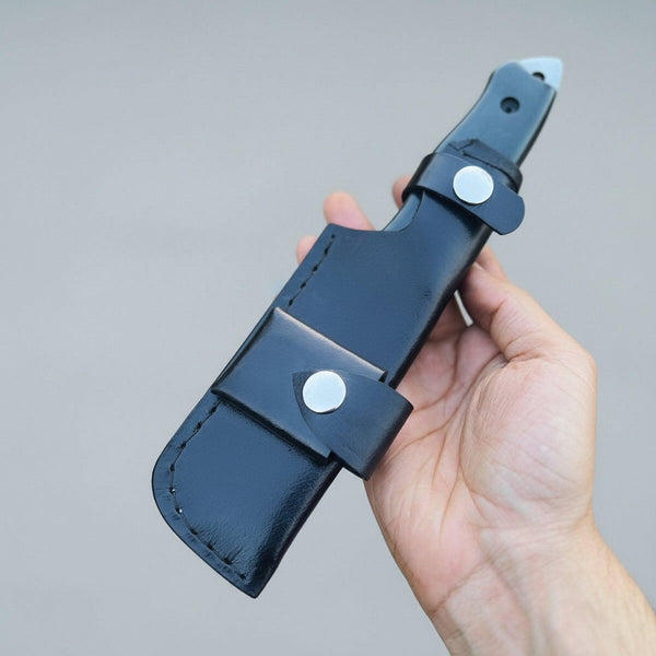 Sheepsfoot D2 Hunting Knife | Leather Sheath