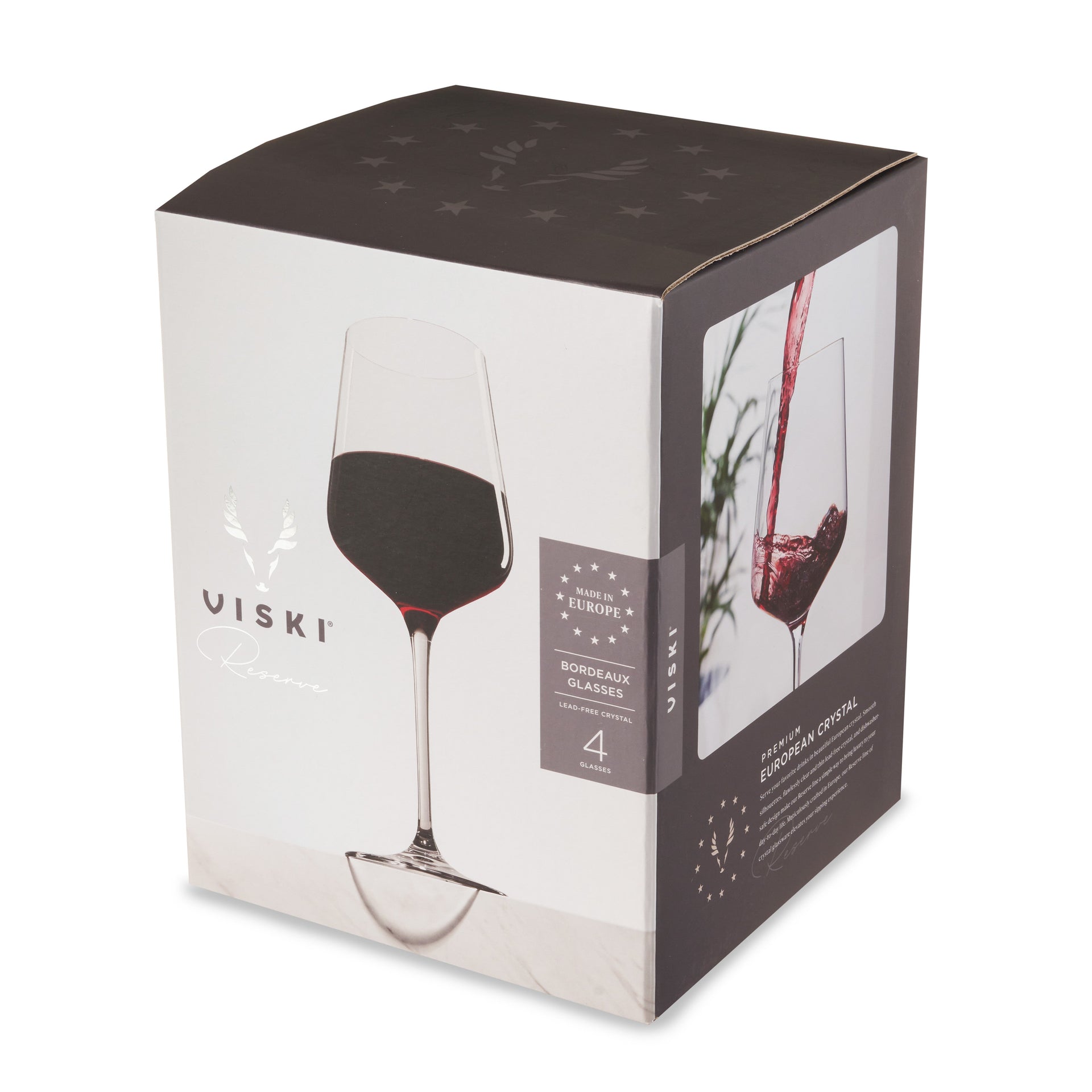 Reserve Inez Crystal Bordeaux Glasses Set of 4