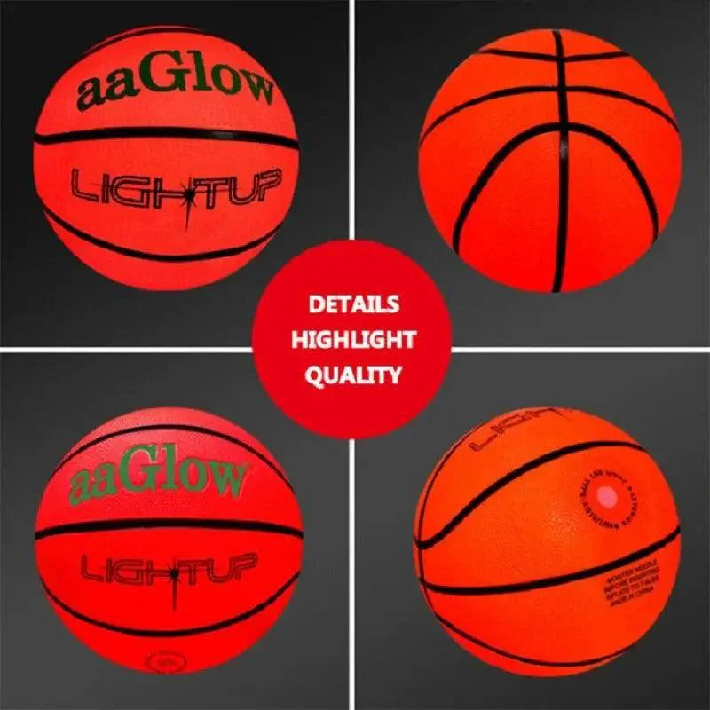 Orange Glowing No. 7 Fluorescent Basketball LED Luminous Cool Basketball Outdoor Indoor Game Training Sport Ball