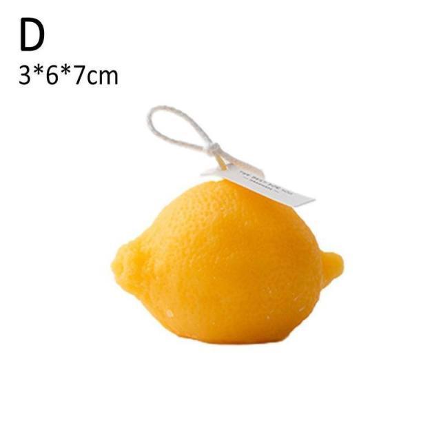 Orange Shaped Scented Candle Fruit Soy Wax Candle Smokeless Oil Aromatherapy Candle Cool Candles Shaped Candles Novelty Candle for Wedding Holiday Birthday Party Decor Aesthetic Candles for Women with Flower Fragrance