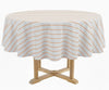 Orange Round Tablecloth - Striped