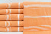 Orange Monaco Turkish Towel – Lightweight Quick Dry Beach & Bath Towel, Luxury Turkish Cotton Spa Towel, Travel & Pool Towel