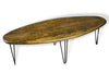 Mid Century Surfboard Table with Hairpin Legs