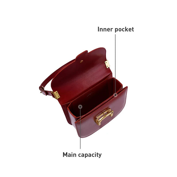 Original Women Bag  New Trendy High-end Wedding Bag Shoulder Bag Commuting Handbag Retro Style Saddle Bag