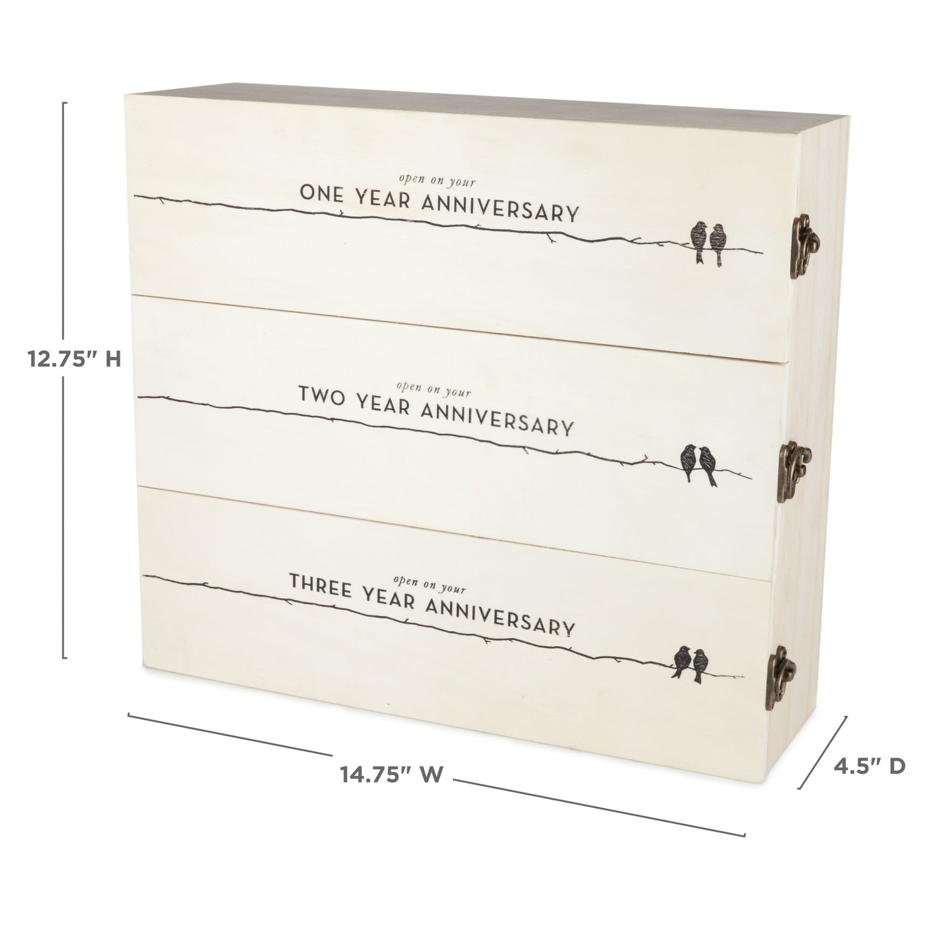 Newlyweds Anniversary Wooden Wine Box