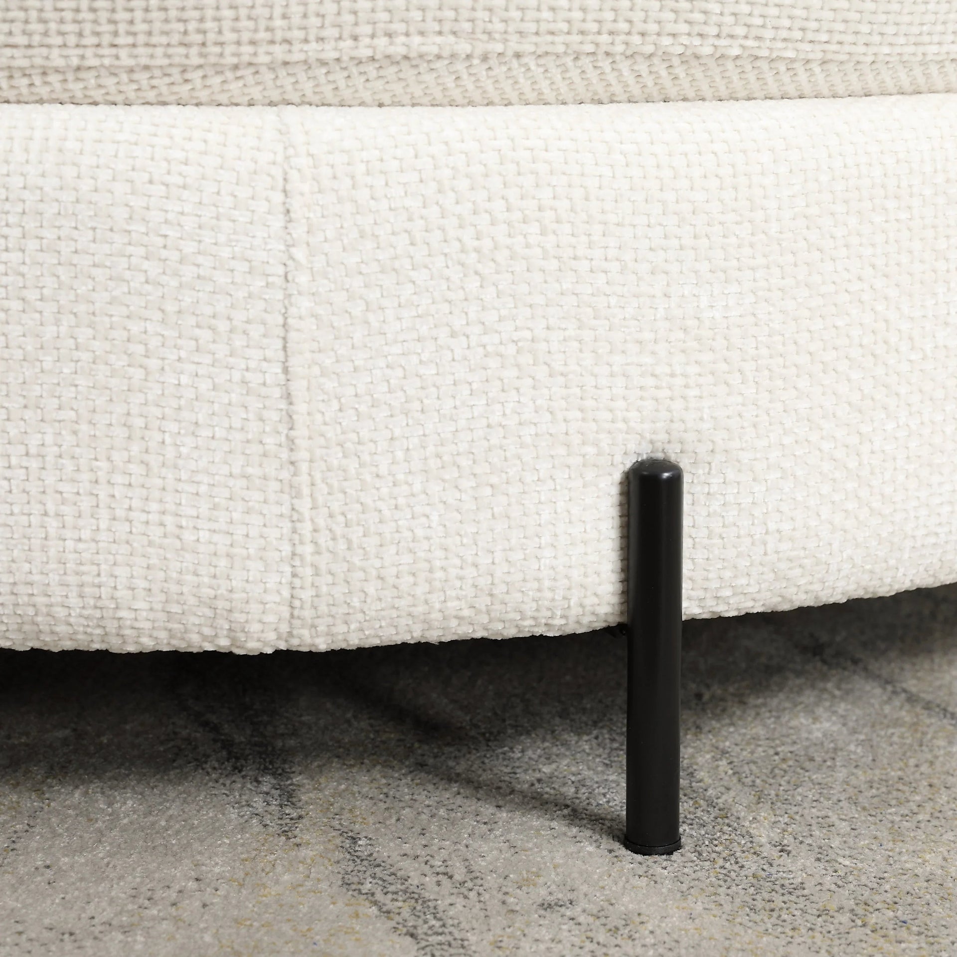 Ottoman Bench - Storage Half Moon Brown