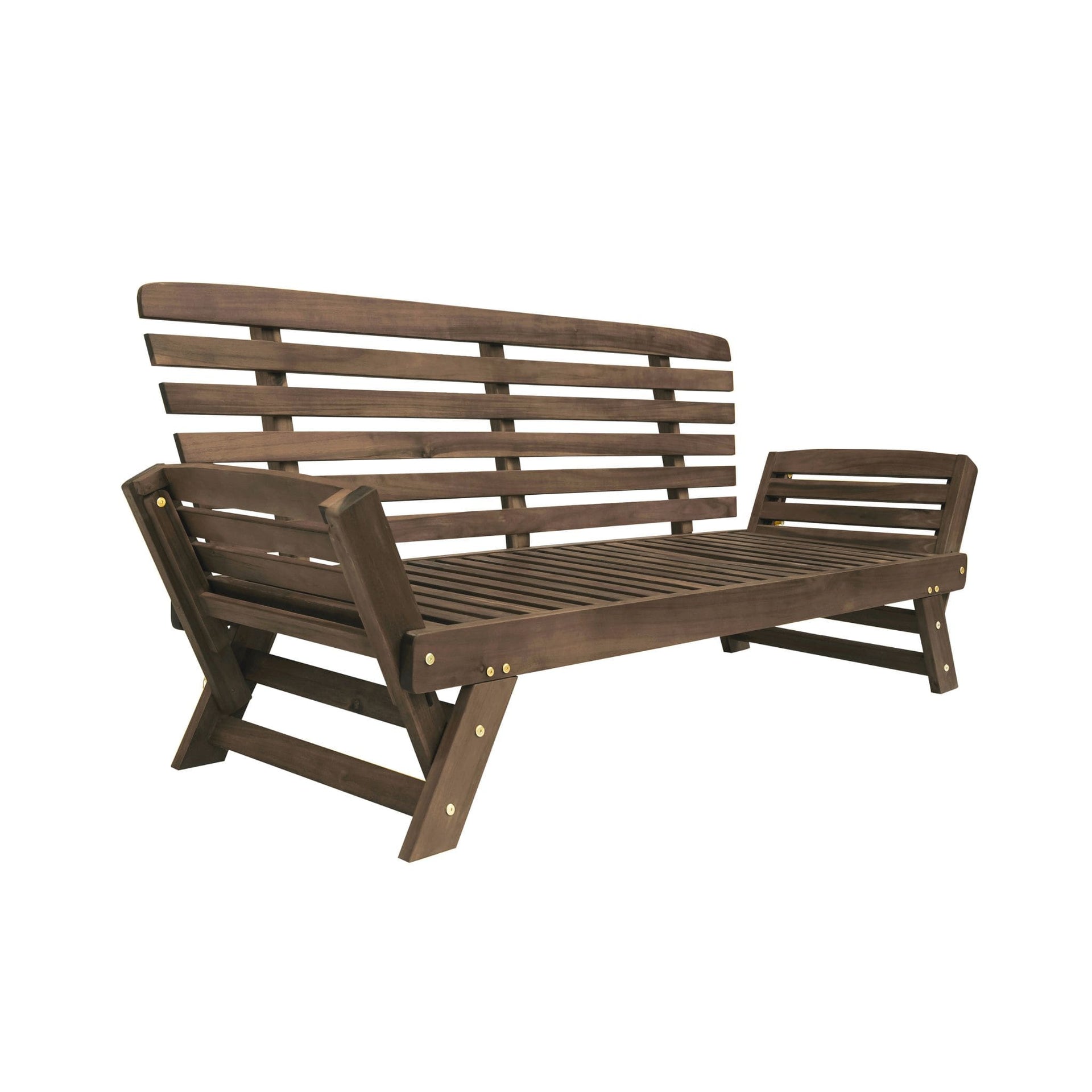 Outdoor Adjustable Wooden Patio Daybed Sofa With Cushions (SAK41345)