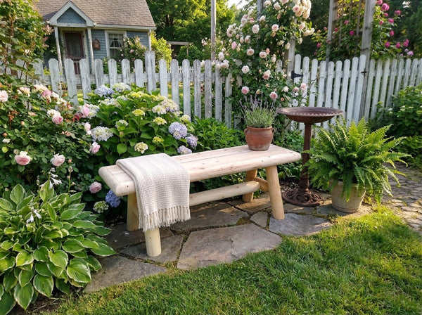 Outdoor Farmhouse Entryway Bench