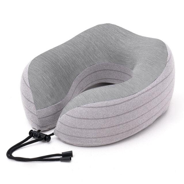 Outdoor Neck Support Pillow Headrest Travel Folding Slow Rebound Journey Trip Cushion Memory Foam Travel Pillow Neck Pillow, Ideal for Airplane Travel Comfortable Lightweight Improved Support Design Machine Washable Cover Must Have Travel Accessories