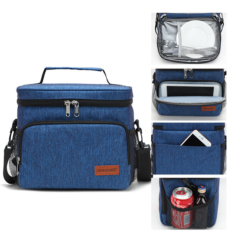 Outdoor new large capacity portable insulated lunch box bag portable office worker lunch bag