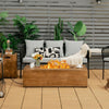 Outdoor Propane Gas Fire Pit Table W/ Lava Rocks & Cover, 50K BTU (SAK94436)