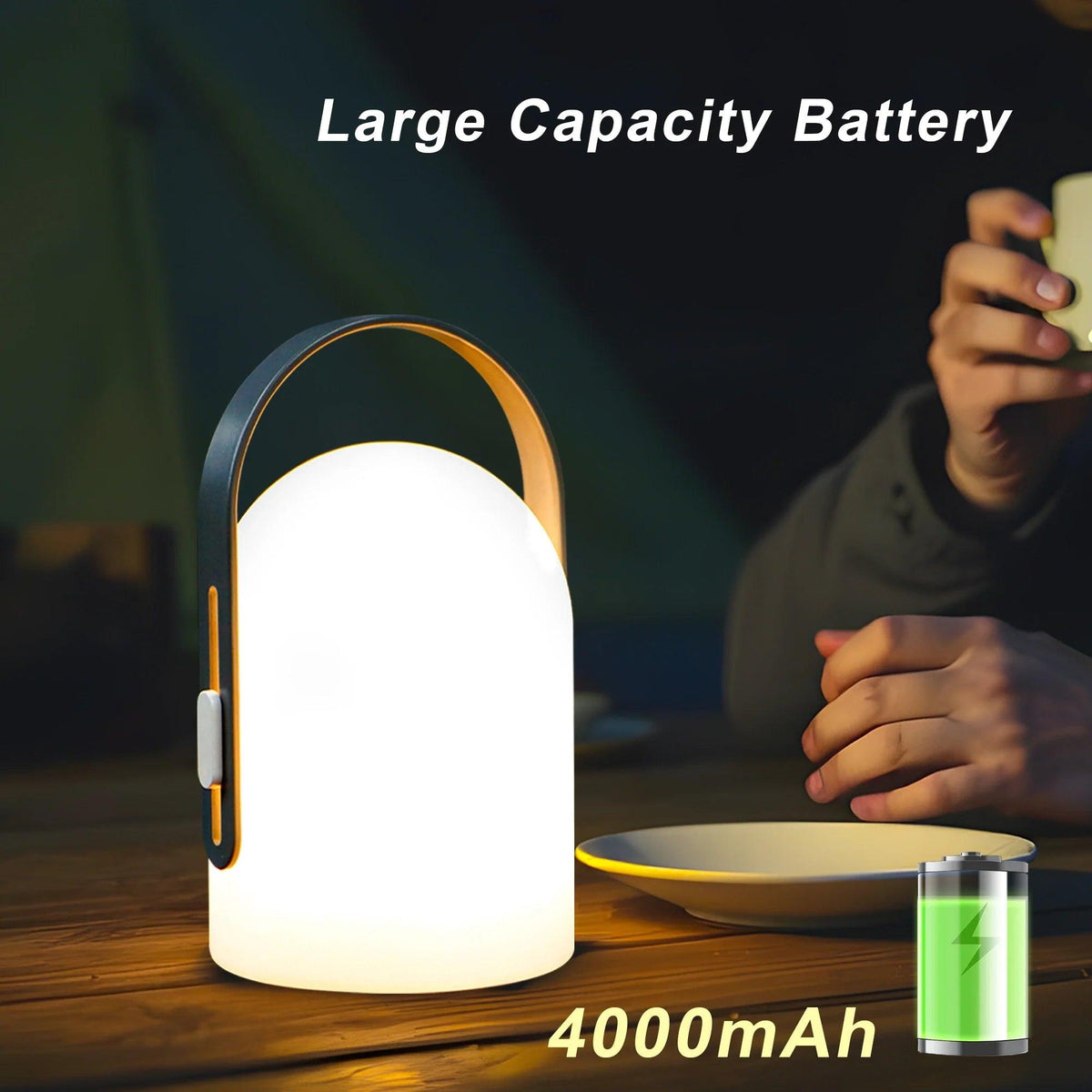 4000mAh Portable Outdoor Rechargeable Table Lamp