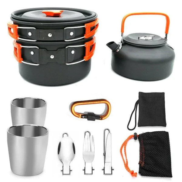 2-3 person Camping Cooking Ware Sets Pots Pans Picnic - Gifts for You 'n Me