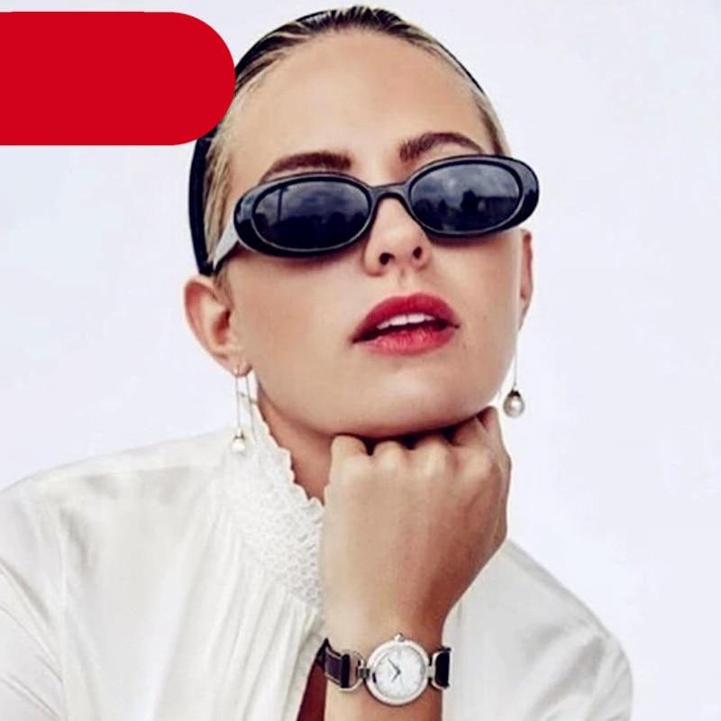 Oval Sunglasses For Women Retro Designer Glasses For  Women/Men Small Eyewear For Women Tiny Small 90s Sunglasses Women Polarized Retro Oval Sunglasses Tinted Glasses