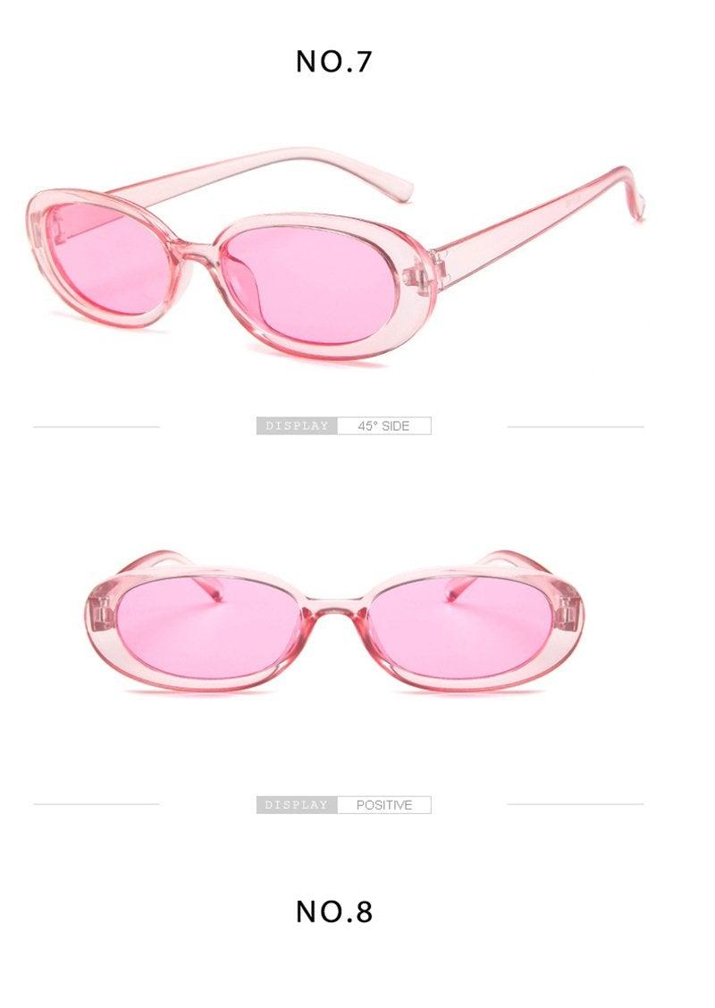 Oval Sunglasses For Women Retro Designer Glasses For  Women/Men Small Eyewear For Women Tiny Small 90s Sunglasses Women Polarized Retro Oval Sunglasses Tinted Glasses