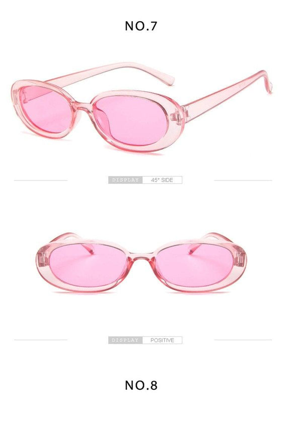 Oval Sunglasses For Women Retro Designer Glasses For  Women/Men Small Eyewear For Women Tiny Small 90s Sunglasses Women Polarized Retro Oval Sunglasses Tinted Glasses