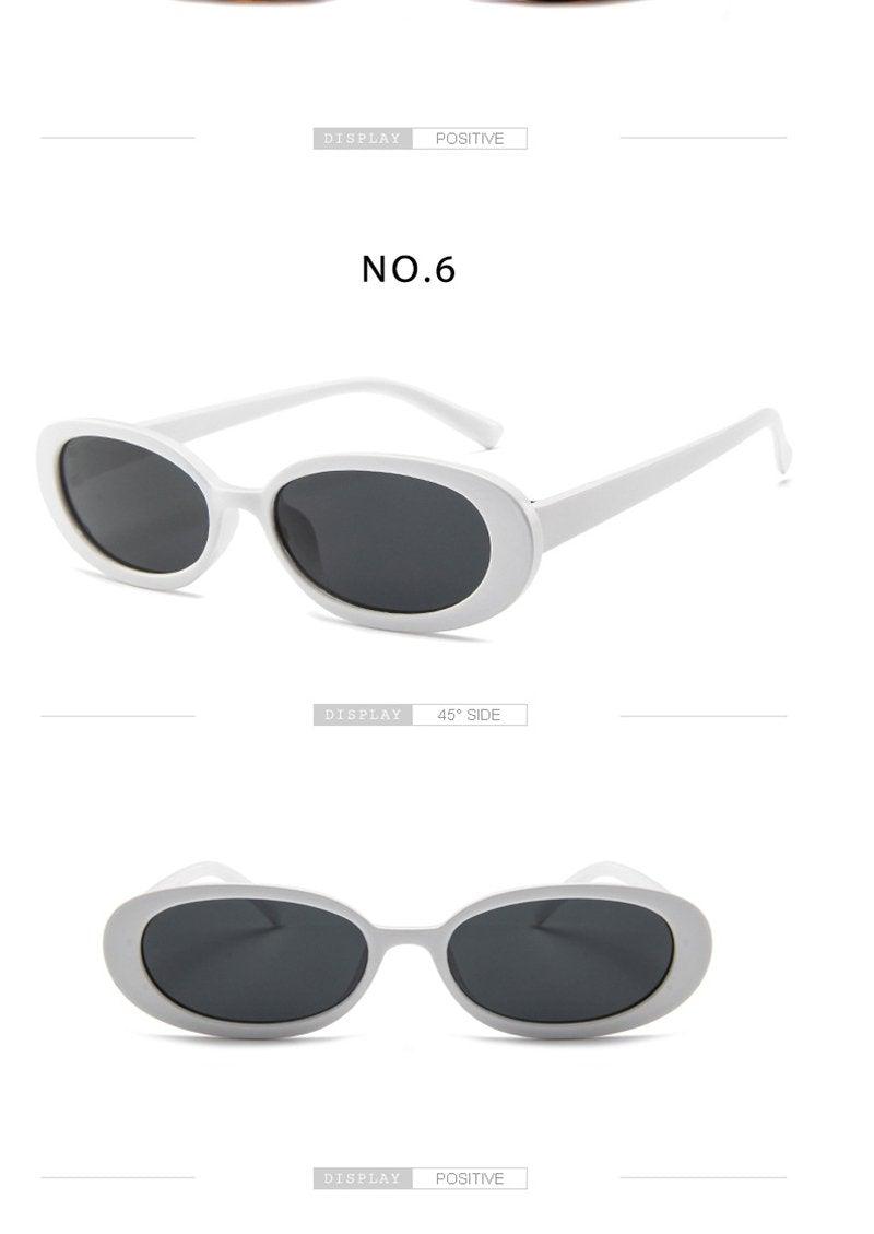Oval Sunglasses For Women Retro Designer Glasses For  Women/Men Small Eyewear For Women Tiny Small 90s Sunglasses Women Polarized Retro Oval Sunglasses Tinted Glasses