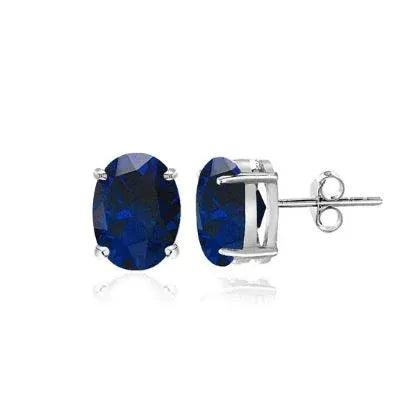 Sterling Silver Oval Cut Gemstone Stud Earrings - 5 Options - Gifts for You 'n Me