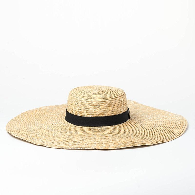 Oversized Big Modern Straw Hats For Women Summer Large Brim Sun Hat Luxury Beach Hat UV Protection Comfortable Hat For Party Summer Accessories