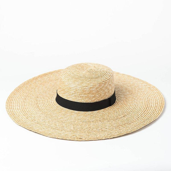 Oversized Big Modern Straw Hats For Women Summer Large Brim Sun Hat Luxury Beach Hat UV Protection Comfortable Hat For Party Summer Accessories