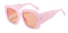 Oversized Leopard Unique & Attractive Designer Sunglasses For Women & Men Luxury Shades In Brown Square Size Sun Glasses Luxury Square Gradient Sun Glasses Shades - Pink