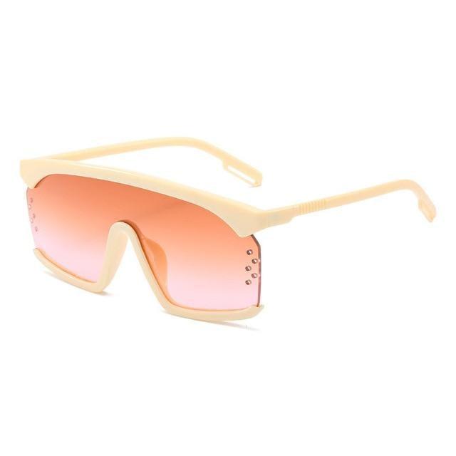 Oversized Shield Sunglasses for Women Men Square Rimless Fashion Shades Sunglasses For Women & Men Elegant Shades For Women Popular Oversized Festival Trendy Sunglasses For Men & Women