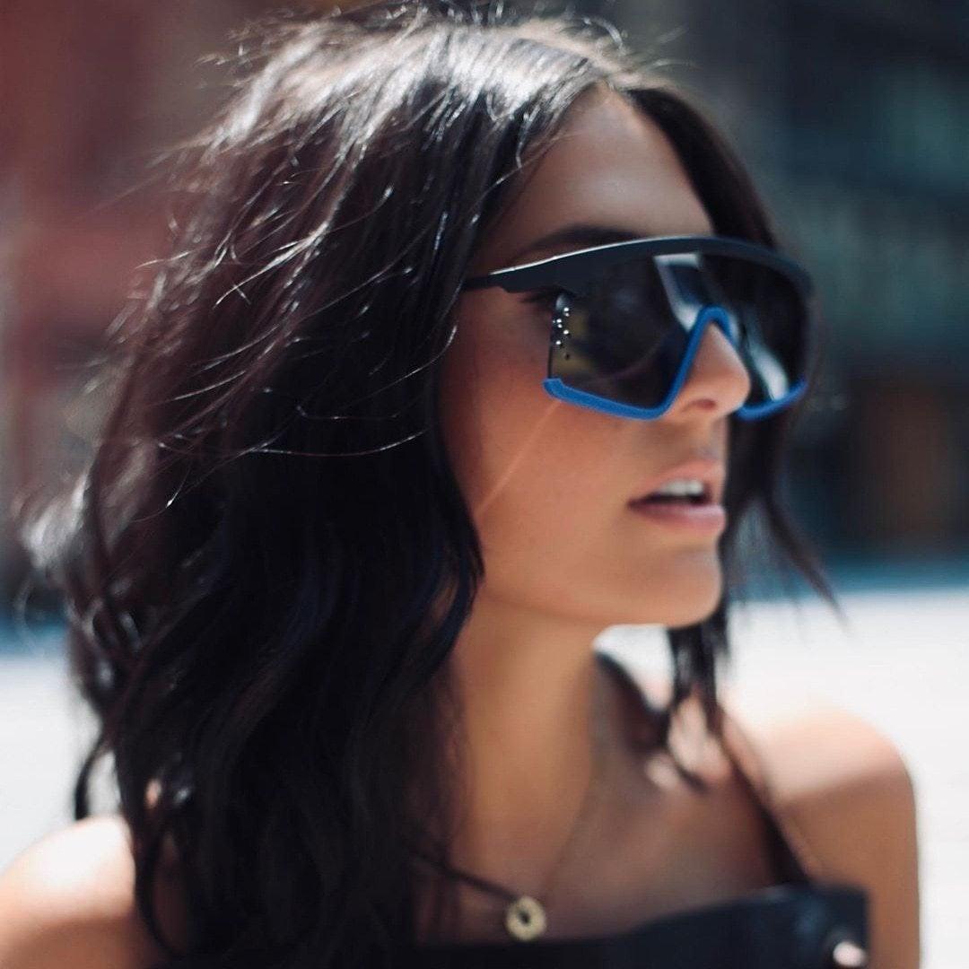 Oversized Shield Sunglasses for Women Men Square Rimless Fashion Shades Sunglasses For Women & Men Elegant Shades For Women Popular Oversized Festival Trendy Sunglasses For Men & Women