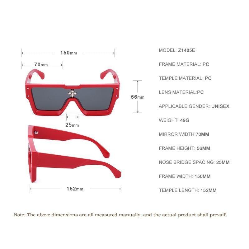 Oversized Square Rimless Shades UV400 Shape Sunglasses For Women New Fashionable New Big Frame Sun Glasses for Female New Latest Attractive Large Flat Top Eyewear For  Unisex