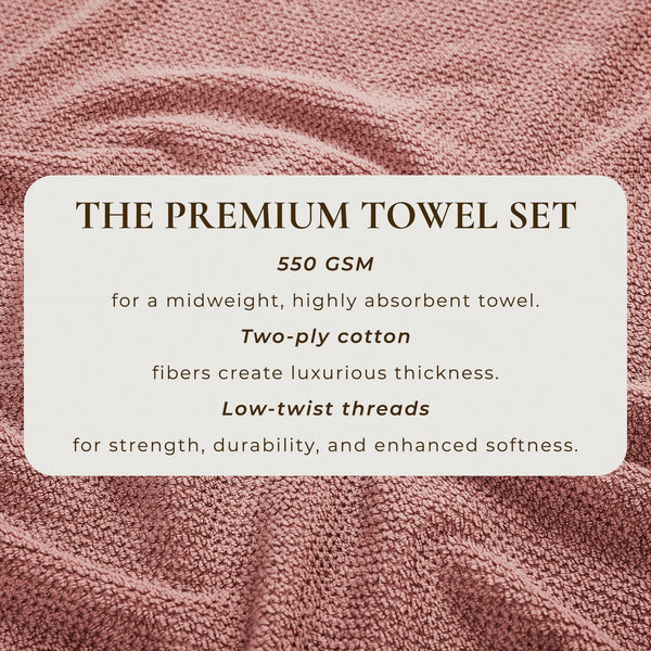 Cotton Textured Bath Towel Set - Acacia Collection