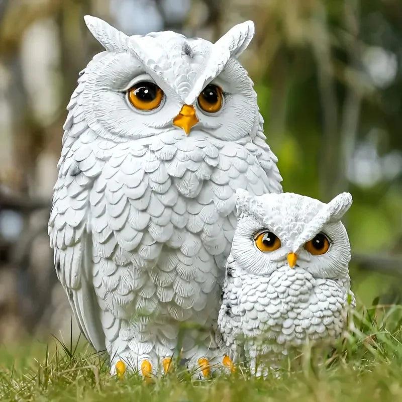Owl Garden Statues Realistic for Yard