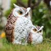 Owl Garden Statues Realistic for Yard - Brown-1