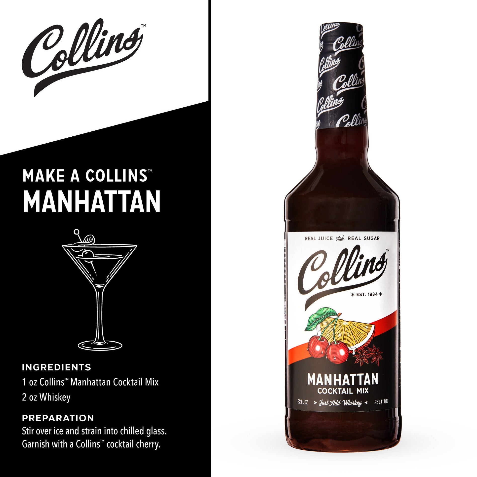 Manhattan Cocktail Mix 32 oz