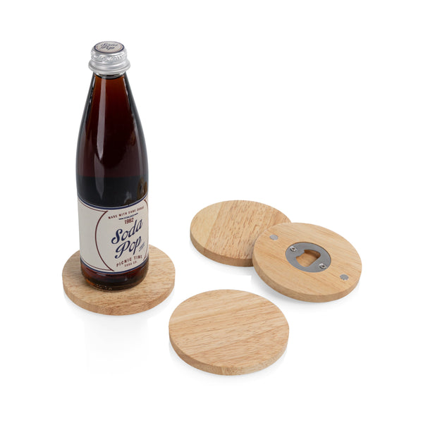 Coasters with Bottle Openers Set of 4 Picnic Time Family of Brands