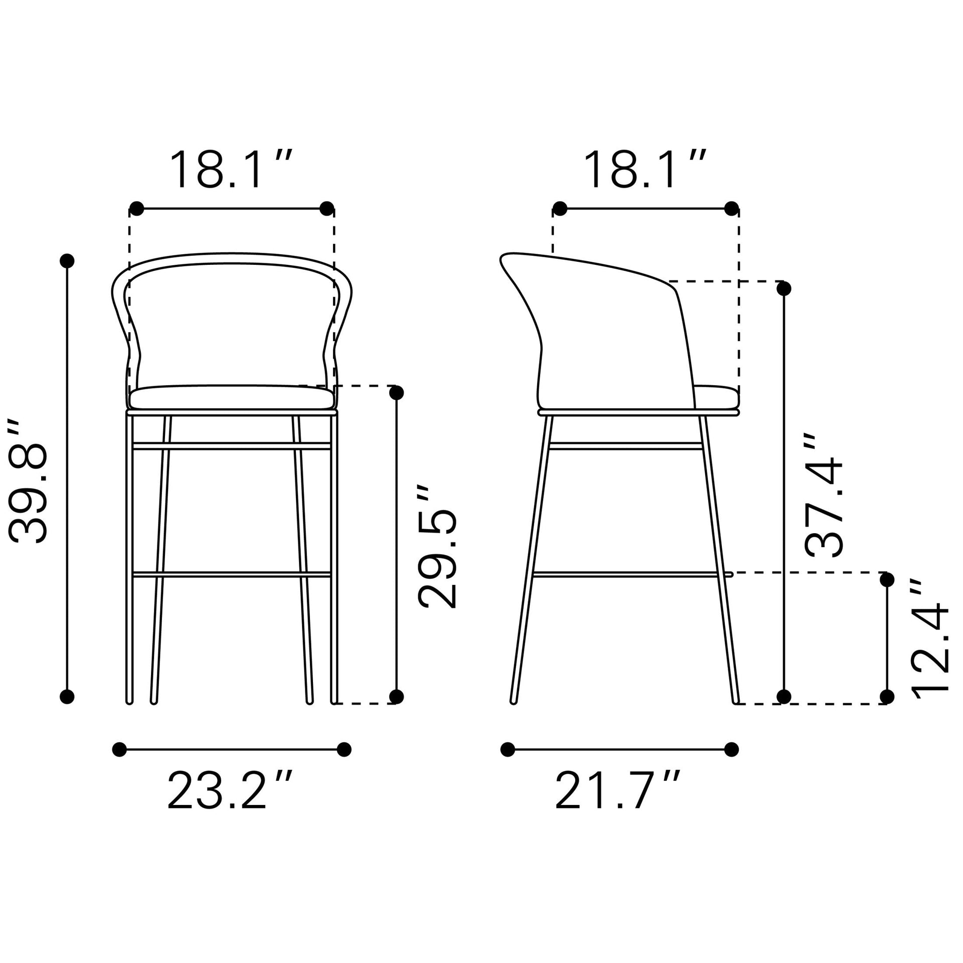 Freycinet Barstool (Set of 2) Natural