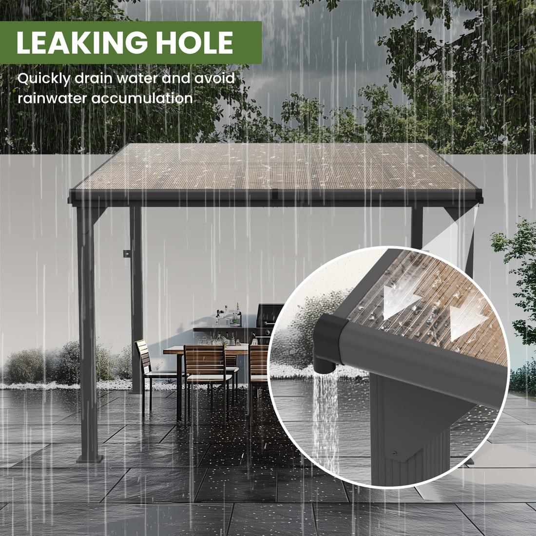 Aera Hardtop Lean to Gazebo