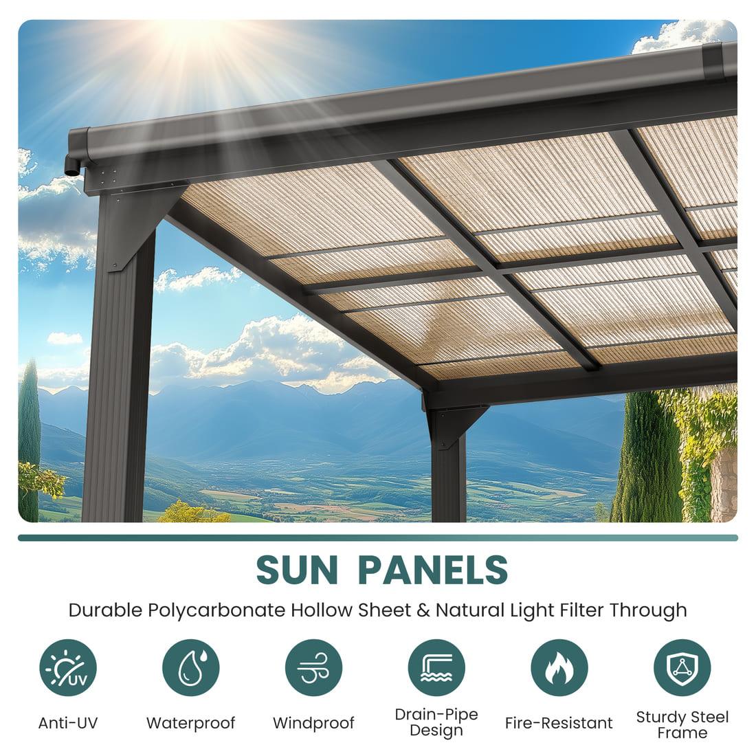 Aera Hardtop Lean to Gazebo