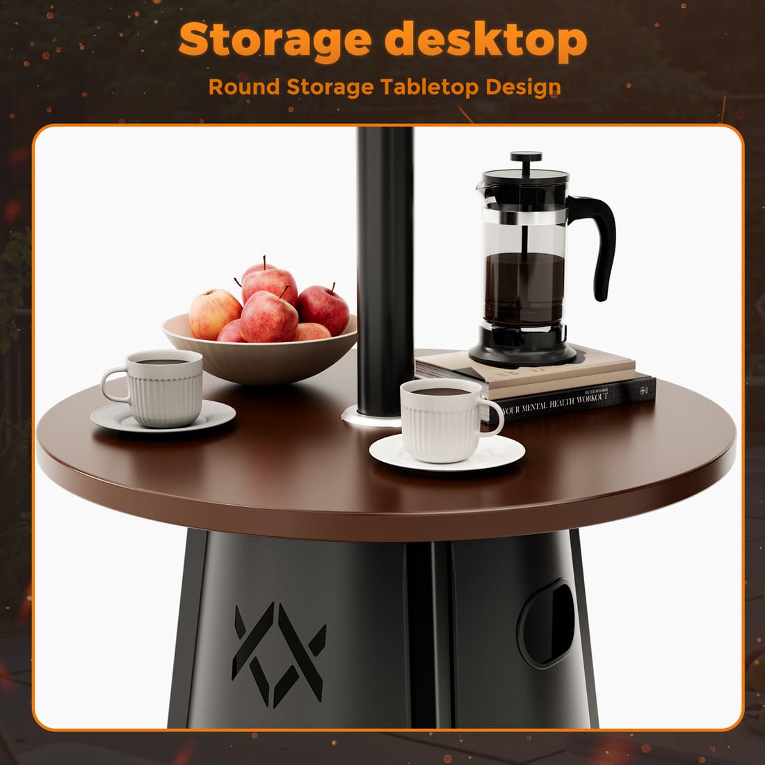 Pyra Propane Patio Heater 50,000 BTU, Round Table, CSA Certified