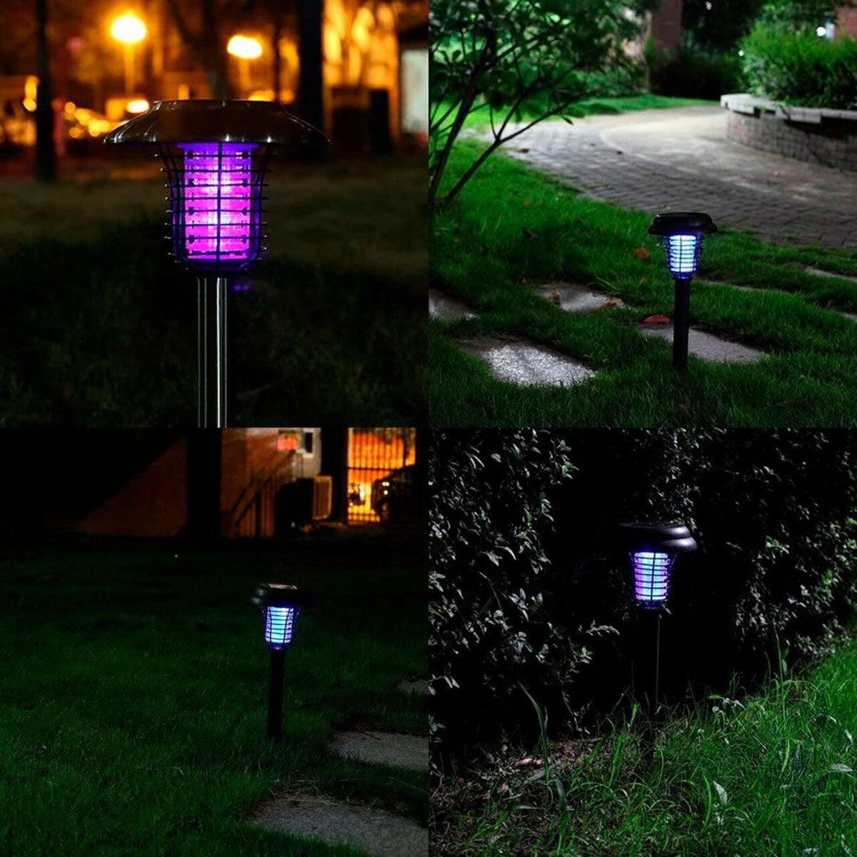Solar LED Garden Pathway Light with Built-in Bug Zapper