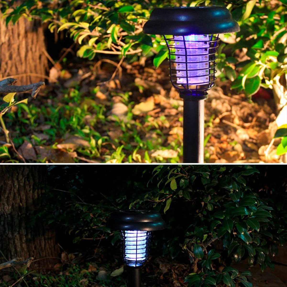 Solar LED Garden Pathway Light with Built-in Bug Zapper