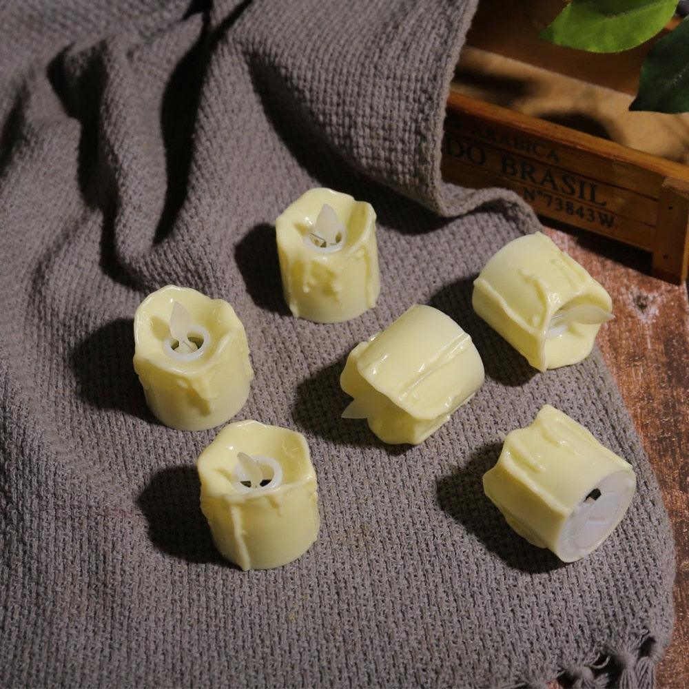 Pack of 6 or 12 Remote or Not Remote Flameless Battery Candles Realistic and Bright Flickering Bulb Battery Operated Flameless LED Tea Light Ideal for Parties Weddings Birthdays Hollween Gift Realistic and Bright Flickering Fake Dancing Flame Tea lights