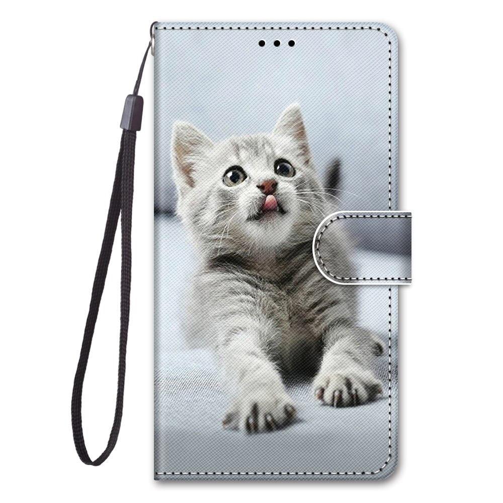 Painted Leather Flip Phone Case For Xiaomi Redmi 8 9 9A 9C 9T Redmi 10 Lion Cat Butterfly Wallet Card Holder Stand Book Cover Colorful PU Leather Wallet Flip Cover Shockproof Card Slots Holder Side Pocket Magnetic Closure Stylish Case
