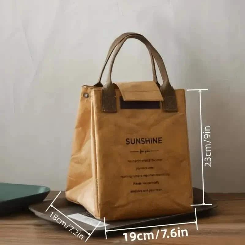 Paper Bento Bag Waterproof And Oilproof Insulation Bag