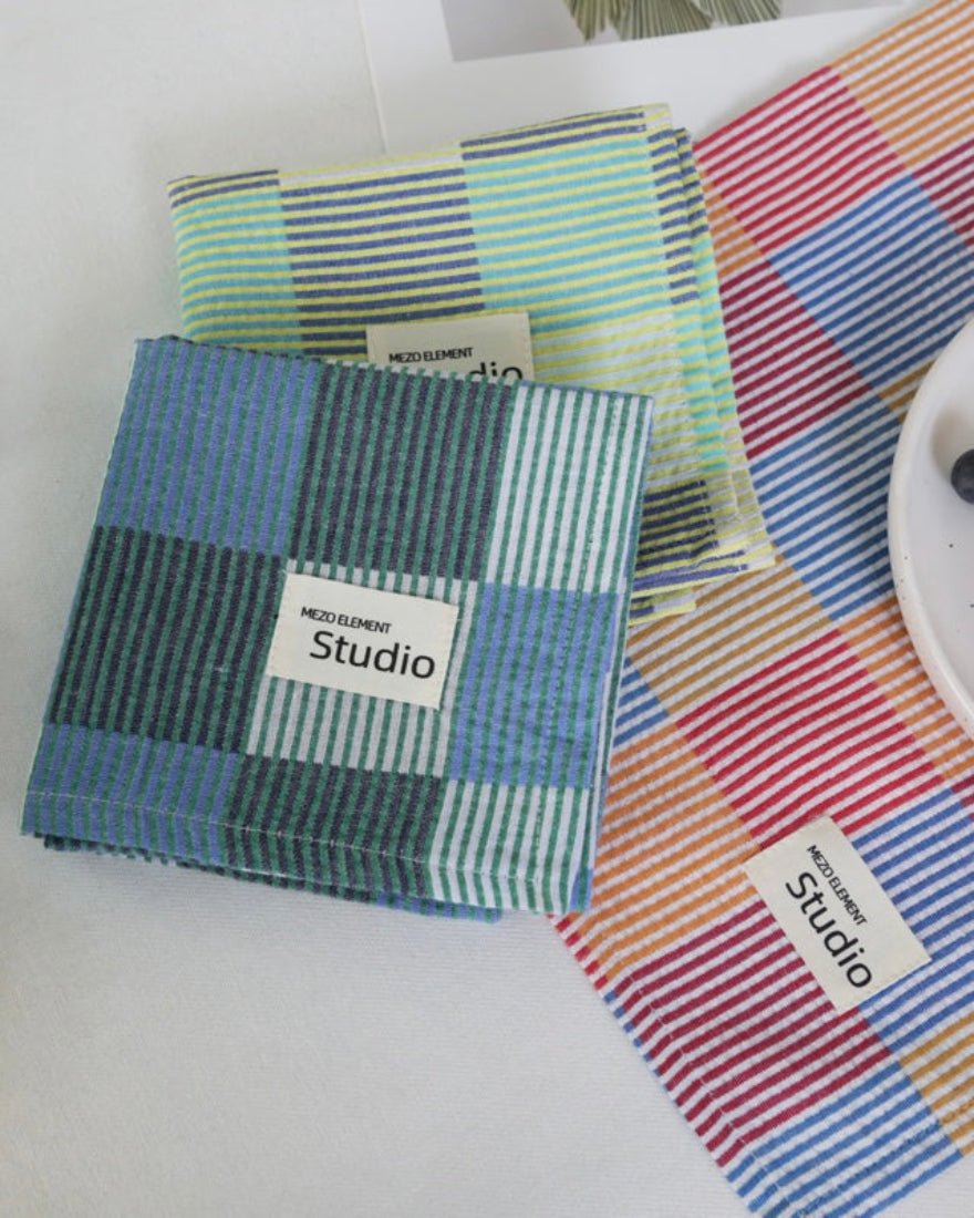 Pastel Checker Placemat for Dopamine Table Setting