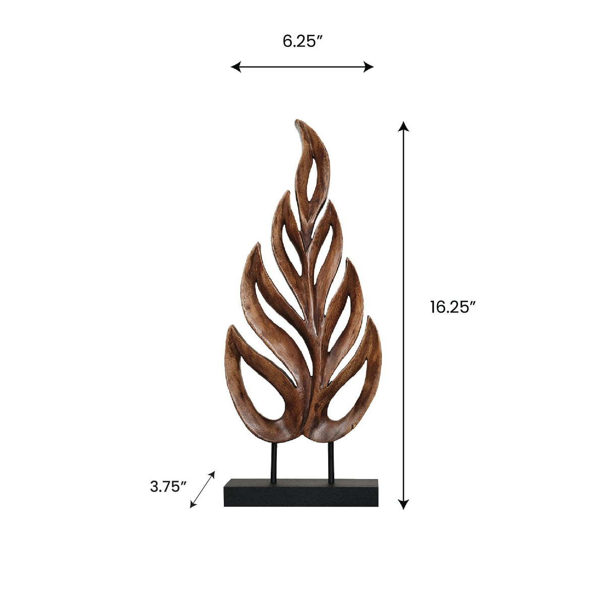 Wooden Leaf Sculpture – Madilyn, Medium